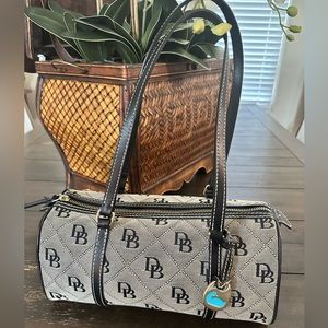 Vintage Dooney and Bourke Barrel Bag with Black trim